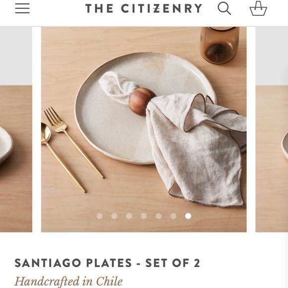 🆕The Citizenry SANTIAGO PLATES - SET OF 2 NIB Ceramic Dinner & Salad Plates - Picture 8 of 9
